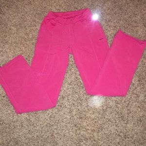 XS pink scrub pant